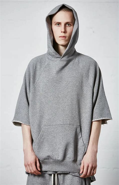 half sleeve oversized hoodie